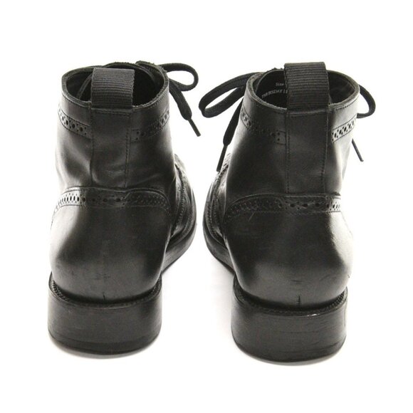 Men Thursday Black Wingtip Brogue Hand Made Boota 9 M - Picture 5 of 7